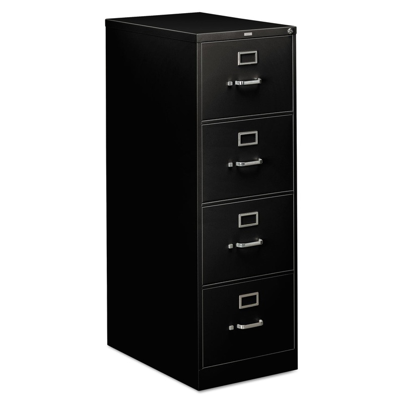 310 SERIES FOUR-DRAWER FULL-SUSPENSION FILE, LEGAL, 18.25W X 26.5D X 52H, BLACK