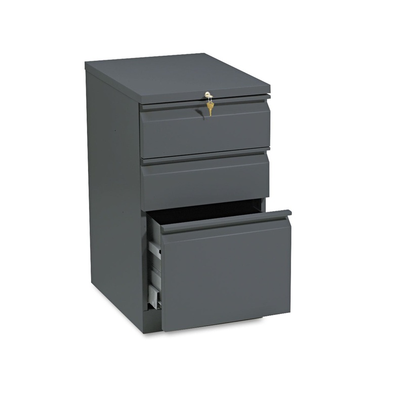 EFFICIENCIES MOBILE BOX/BOX/FILE PEDESTAL, 15W X 19.88D X 28H, CHARCOAL