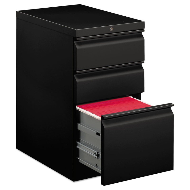 EFFICIENCIES MOBILE BOX/BOX/FILE PEDESTAL, 15W X 22.88D X 28H, BLACK