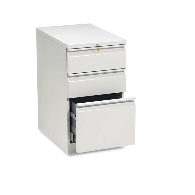 EFFICIENCIES MOBILE BOX/BOX/FILE PEDESTAL, 15W X 22.88D X 28H, LIGHT GRAY