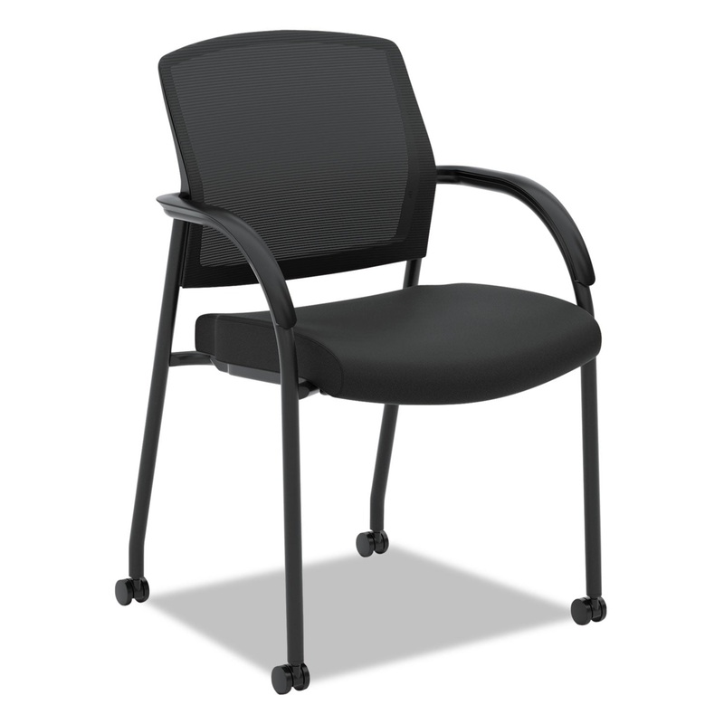 LOTA SERIES GUEST SIDE CHAIR, 23″ X 24.75″ X 34.5″, BLACK SEAT/BLACK BACK, BLACK BASE