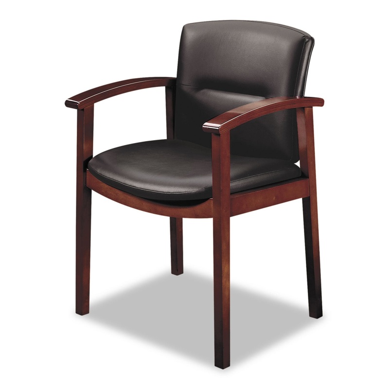 5000 SERIES PARK AVENUE COLLECTION GUEST CHAIR, 23.5″ X 22″ X 35.5″, BLACK SEAT/BLACK BACK, MAHOGANY BASE