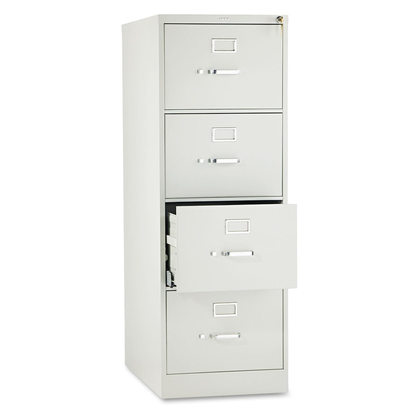 510 SERIES FOUR-DRAWER FULL-SUSPENSION FILE, LEGAL, 18.25W X 25D X 52H, LIGHT GRAY