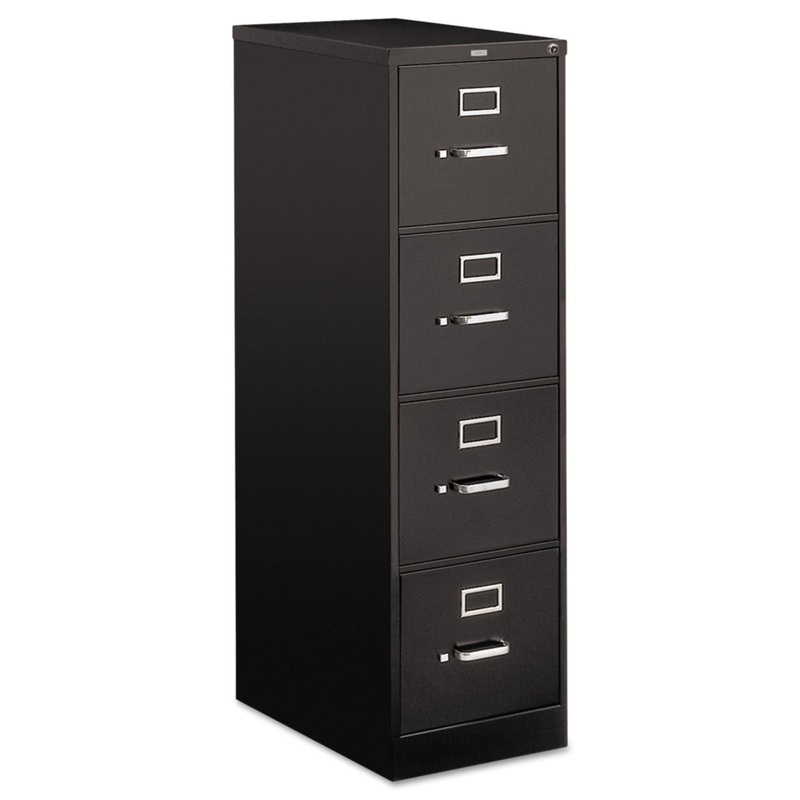 510 SERIES FOUR-DRAWER FULL-SUSPENSION FILE, LETTER, 15W X 25D X 52H, BLACK
