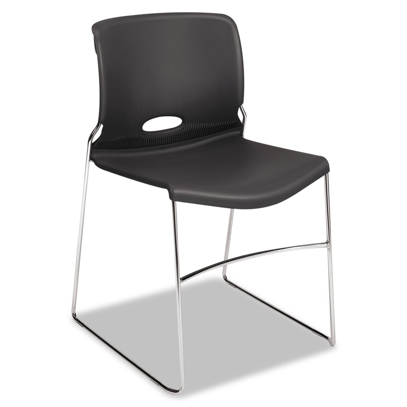 OLSON STACKER HIGH DENSITY CHAIR, LAVA SEAT/LAVA BACK, CHROME BASE, 4/CARTON