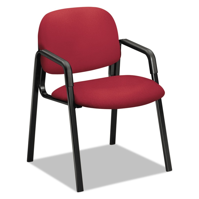 SOLUTIONS SEATING 4000 SERIES LEG BASE GUEST CHAIR, 23.5″ X 24.5″ X 32″, MARSALA SEAT, MARSALA BACK, BLACK BASE