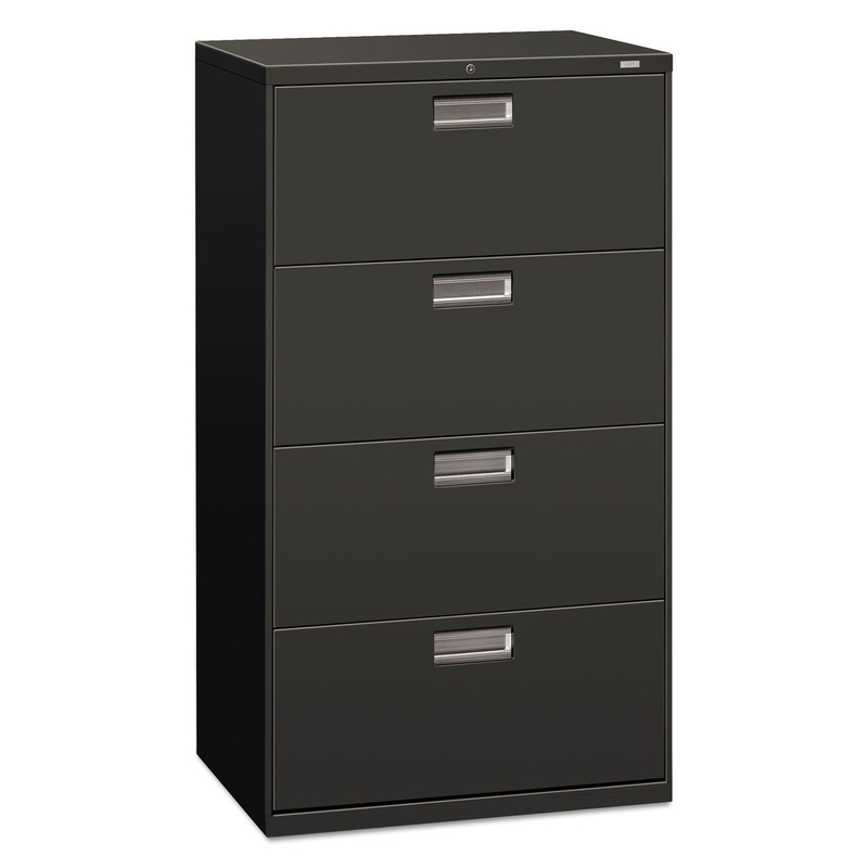 600 SERIES FOUR-DRAWER LATERAL FILE, 30W X 18D X 52.5H, CHARCOAL