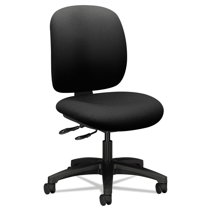 COMFORTASK MULTI-TASK CHAIR, SUPPORTS UP TO 300 LBS., BLACK SEAT, BLACK BACK, BLACK NYLON BASE