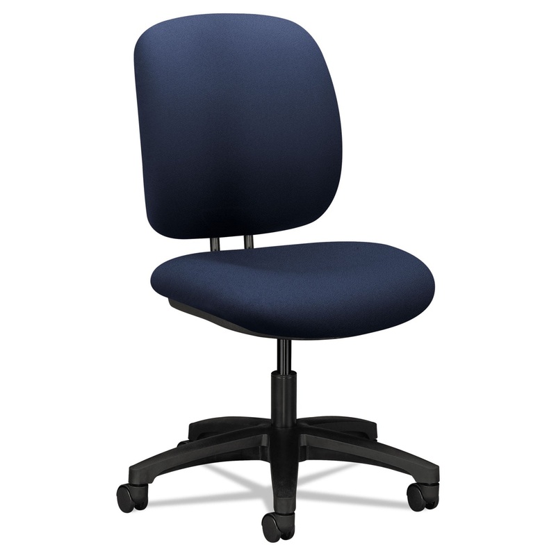 COMFORTASK TASK SWIVEL CHAIR, SUPPORTS UP TO 300 LBS., NAVY SEAT, NAVY BACK, BLACK BASE