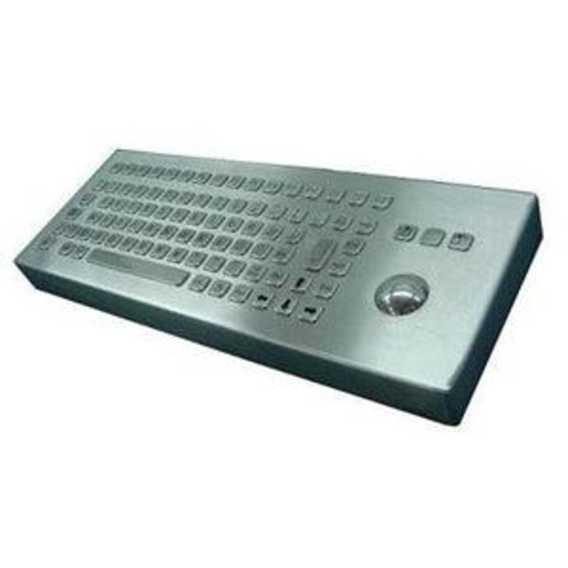 Inputel Stainless Steel Keyboard + Trackball ~ USB