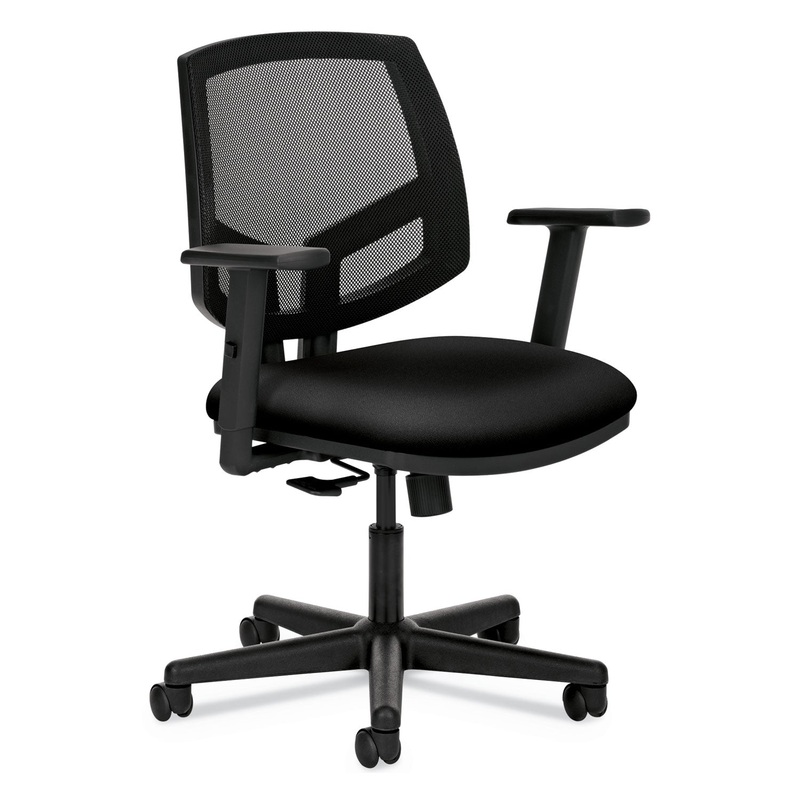 VOLT SERIES MESH BACK TASK CHAIR WITH SYNCHRO-TILT, SUPPORTS UP TO 250 LBS., BLACK SEAT/BLACK BACK, BLACK BASE