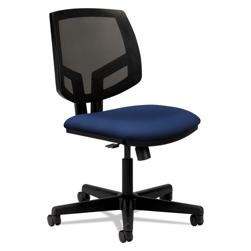 VOLT SERIES MESH BACK TASK CHAIR WITH SYNCHRO-TILT, SUPPORTS UP TO 250 LBS., NAVY SEAT/BLACK BACK, BLACK BASE