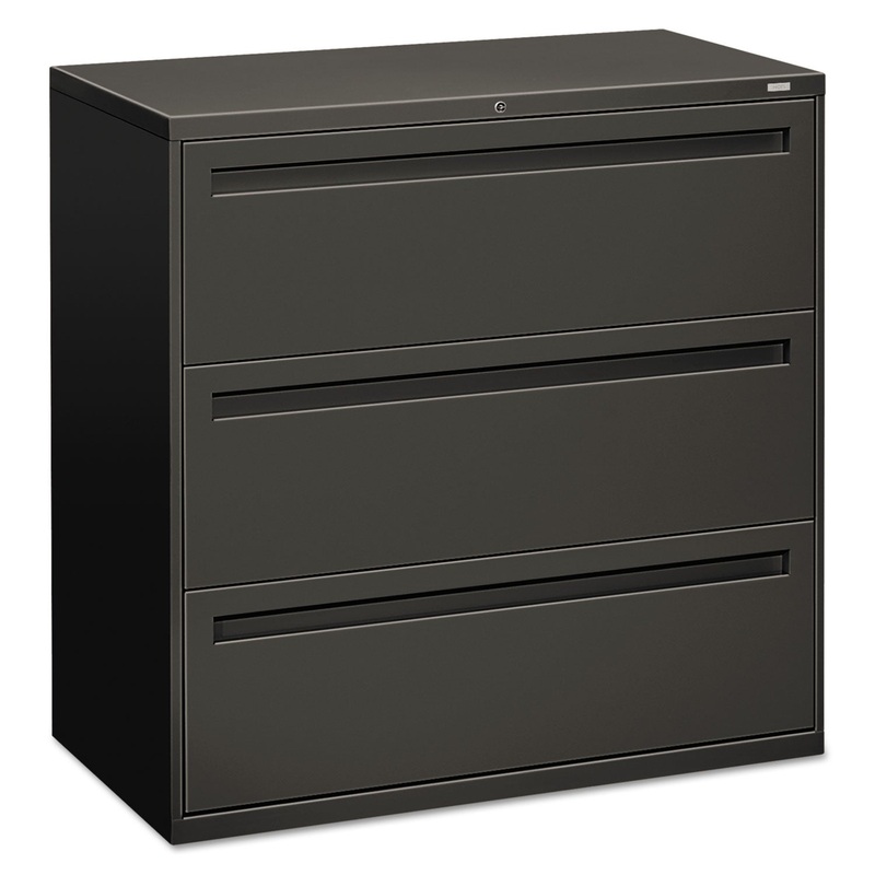 700 SERIES THREE-DRAWER LATERAL FILE, 42W X 18D X 39.13H, CHARCOAL