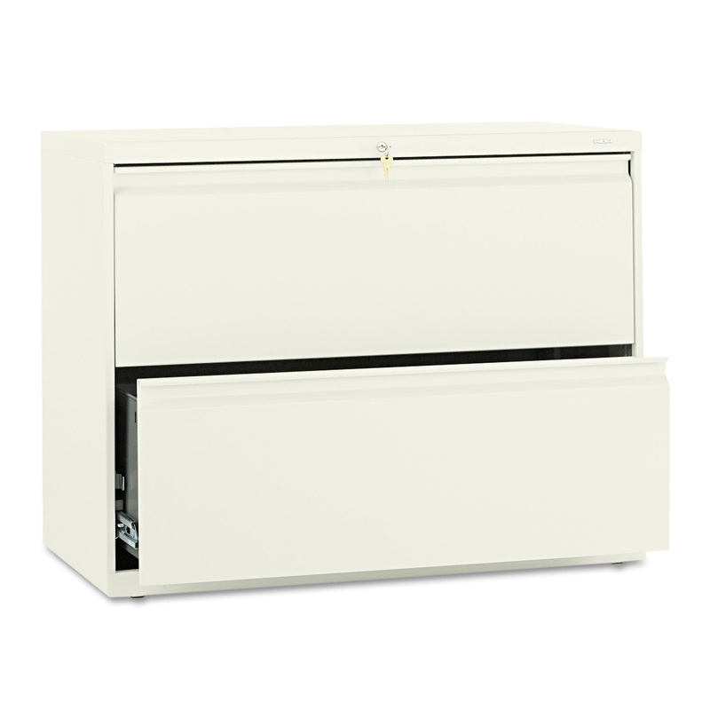 800 SERIES TWO-DRAWER LATERAL FILE, 36W X 19.25D X 28.38H, PUTTY