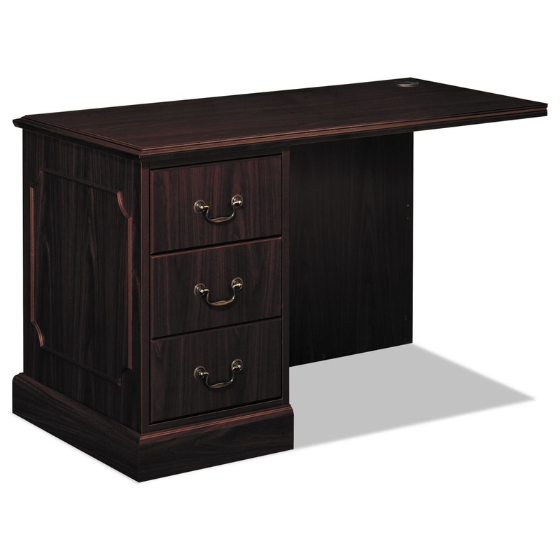 94000 Series “l” Workstation Left Return, 48w X 24d X 29-1/2h, Mahogany