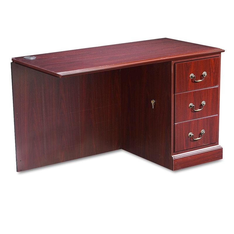 94000 Series “l” Workstation Right Return, 48w X 24d X 29-1/2h, Mahogany