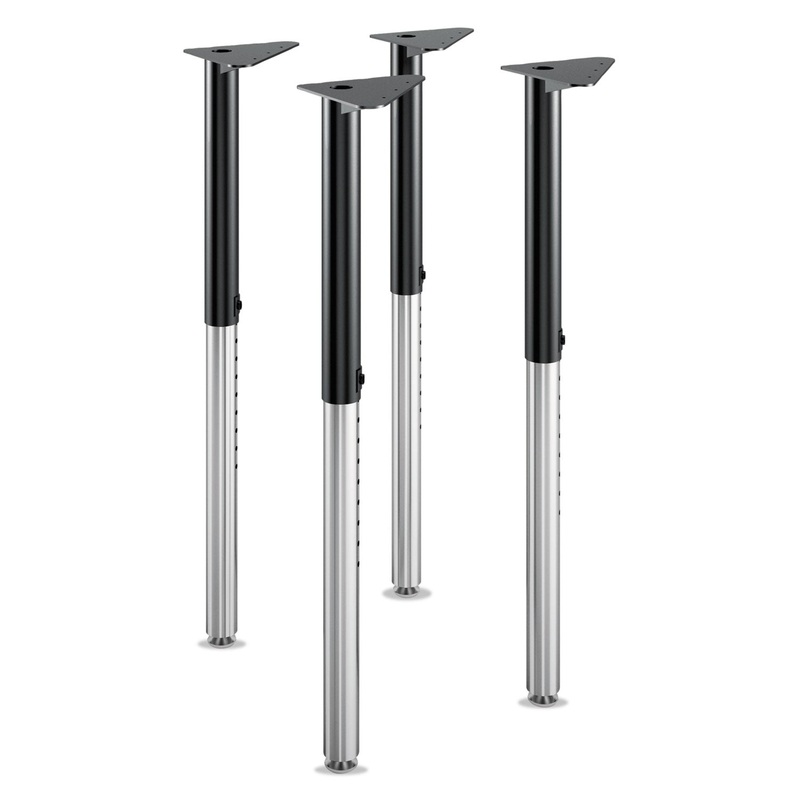BUILD ADJUSTABLE POST LEGS, 22″ TO 34″ HIGH, BLACK, 4/PACK