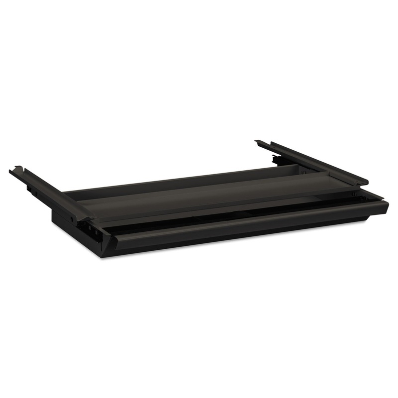 CENTER DRAWER WITH CORE REMOVABLE LOCKS, METAL, 24.75 X 14.75 X 3, CHARCOAL