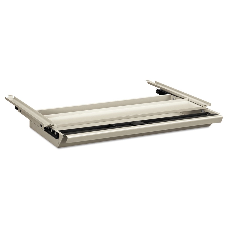 CENTER DRAWER WITH CORE REMOVABLE LOCKS, METAL, 24.75W X 14.75D X 3H, LIGHT GRAY