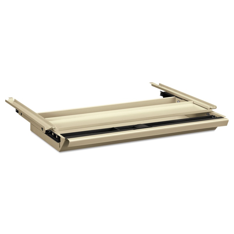 CENTER DRAWER WITH CORE REMOVABLE LOCKS, METAL, 24.75W X 14.75D X 3H, PUTTY