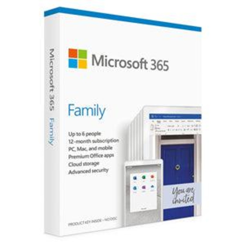 Microsoft 365 Family 6 Users/1 Household – 1 Year