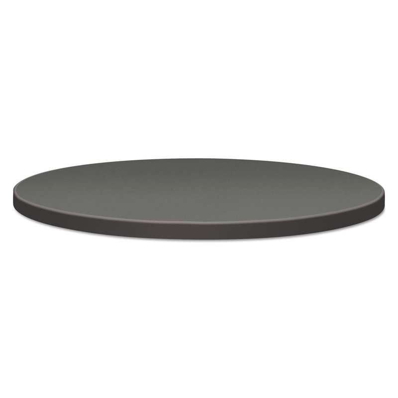 Self-Edge Round Hospitality Table Top, 30″ Dia., Steel Mesh/charcoal