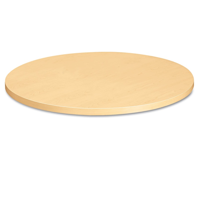 Self-Edge Round Hospitality Table Top, 36″ Diameter, Natural Maple