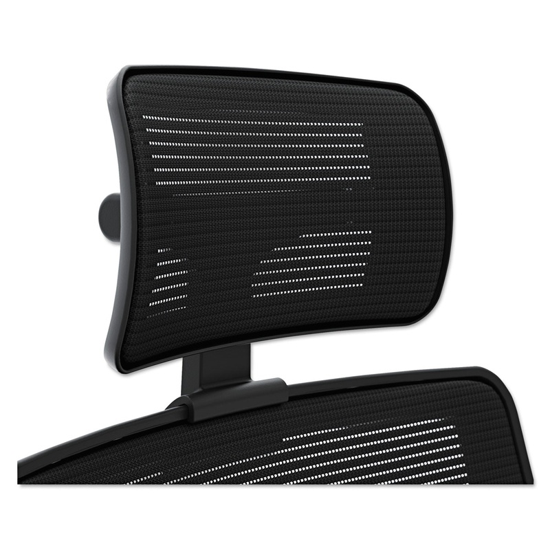 ADJUSTABLE HEADREST FOR ENDORSE SERIES MESH MID-BACK WORK CHAIRS, STEEL, 11.5W X 4D X 11.75H, BLACK