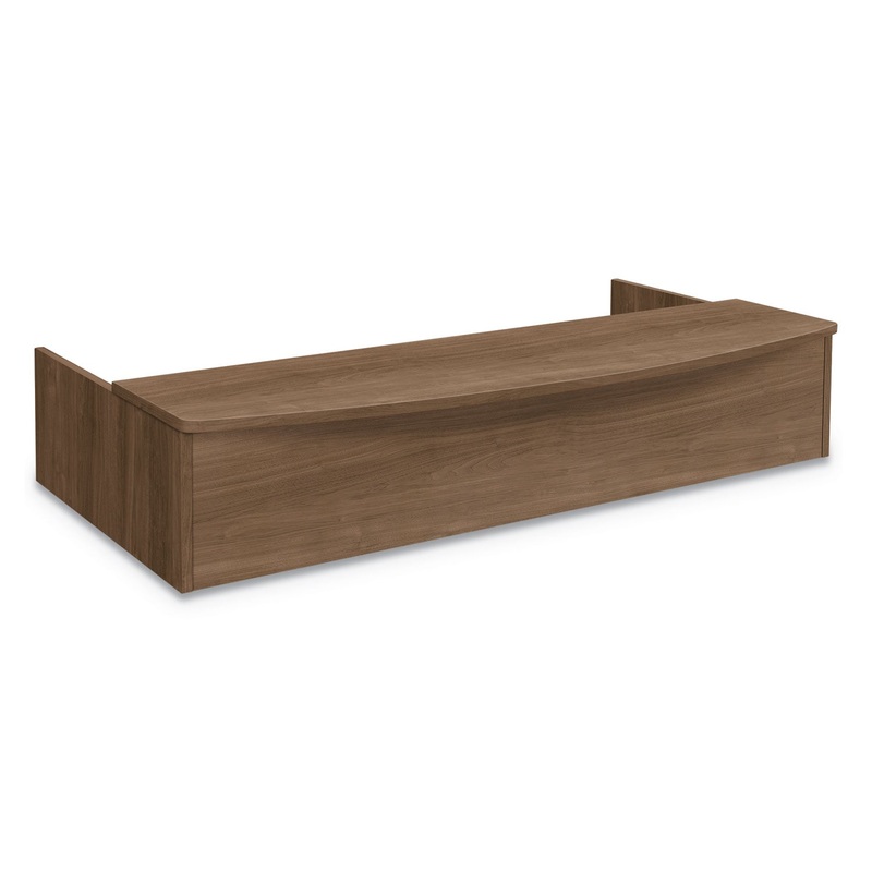 FOUNDATION RECEPTION STATION WITH BOW FRONT, 72W X 36D X 14.25H, PINNACLE