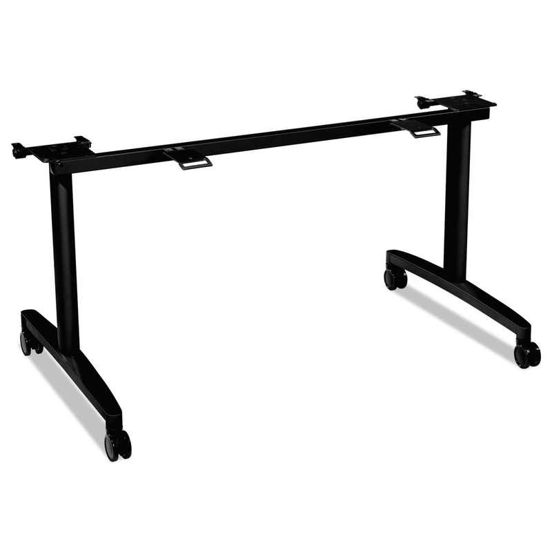 Huddle Flip-Top Base For 30″ Deep Table Tops, 51-5/8w X 23-1/2d, Black