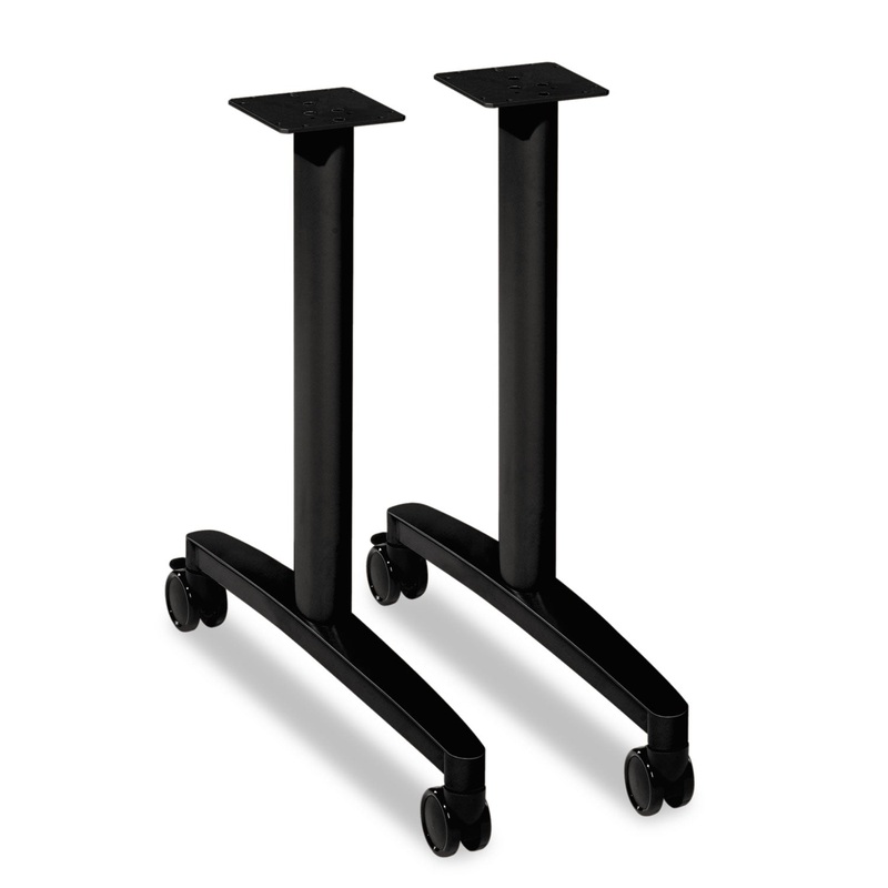 Huddle T-Leg Base For 24″ And 30″ Deep Table Tops, Black