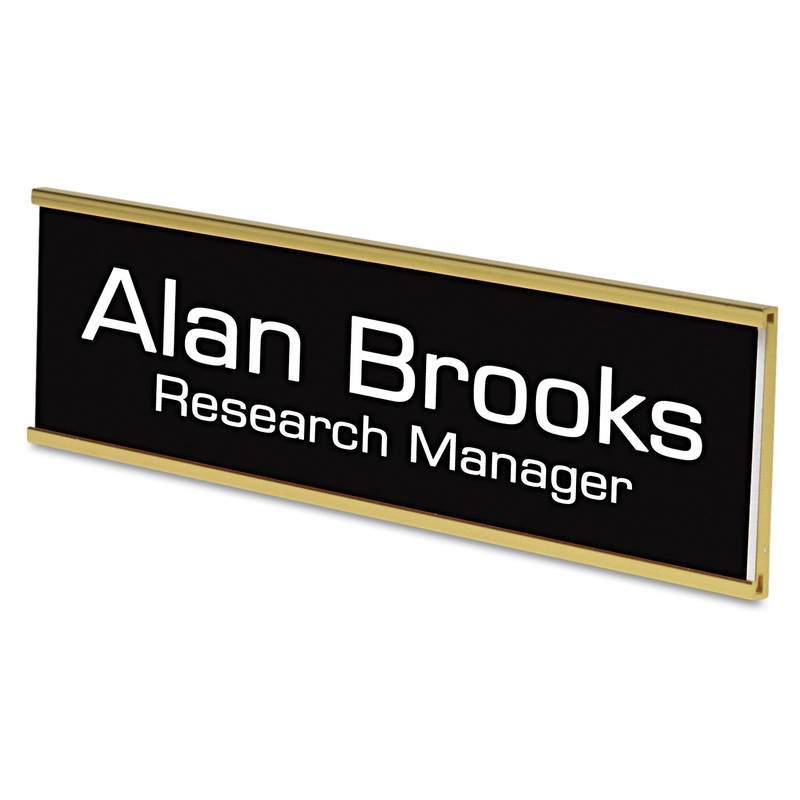 Custom Door/wall Sign, 2×8, Gold Holder, Abs Sign