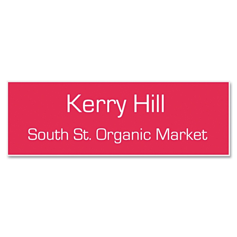 Customized Engraved Name Badge With Magnetic Fastener, 1 X 3, Assorted