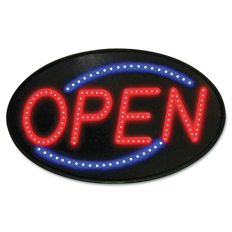 Newon Led Sign, Red/blue, 13 X 21