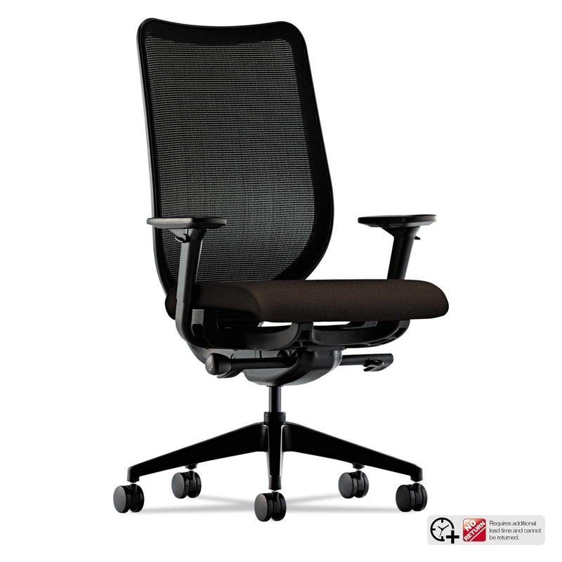 NUCLEUS SERIES WORK CHAIR WITH ILIRA-STRETCH M4 BACK, SUPPORTS UP TO 300 LBS., ESPRESSO SEAT, BLACK BACK, BLACK BASE