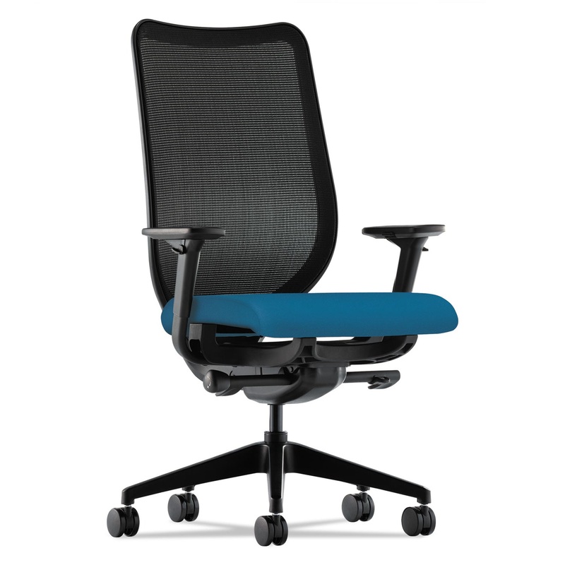 NUCLEUS SERIES WORK CHAIR WITH ILIRA-STRETCH M4 BACK, SUPPORTS UP TO 300 LBS., PEACOCK SEAT/BACK, BLACK BASE