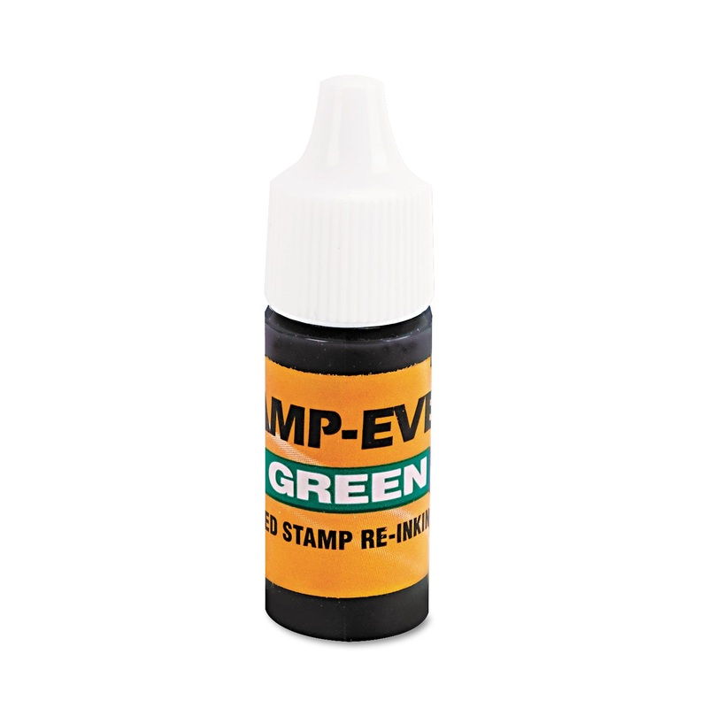 Refill Ink For Clik! And Universal Stamps, 7ml-Bottle, Green