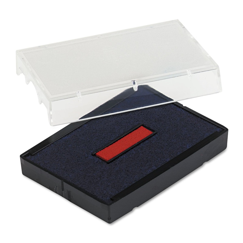 Trodat T4729 Dater Replacement Pad, 1 9/16 X 2, Blue/red