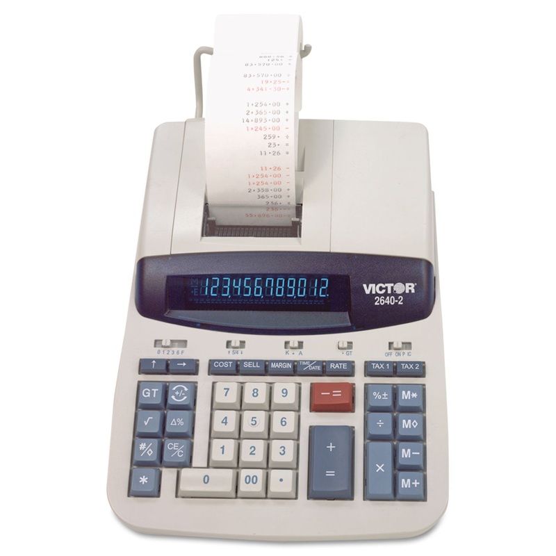 2640-2 Two-Color Printing Calculator, Black/red Print, 4.6 Lines/sec