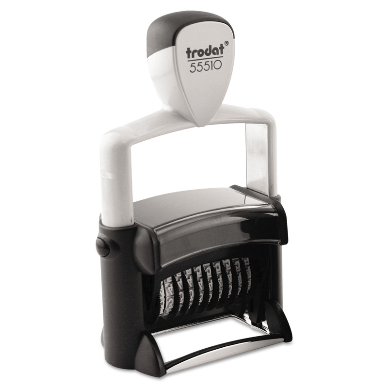 Custom Stamp, Numberer, Self-Inking, Black/blue/red