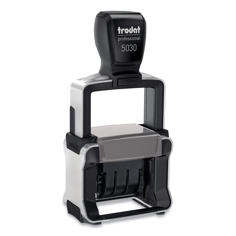 Trodat Professional Stamp, Dater, Self-Inking, 1 5/8 X 3/8, Black