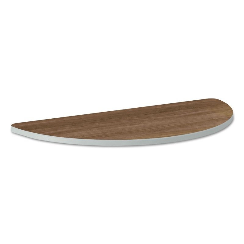 BUILD HALF ROUND SHAPE TABLE TOP, 60W X 30D, TANGERINE