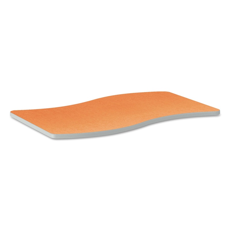 BUILD RIBBON SHAPE TABLE TOP, 54W X 30D, TANGERINE