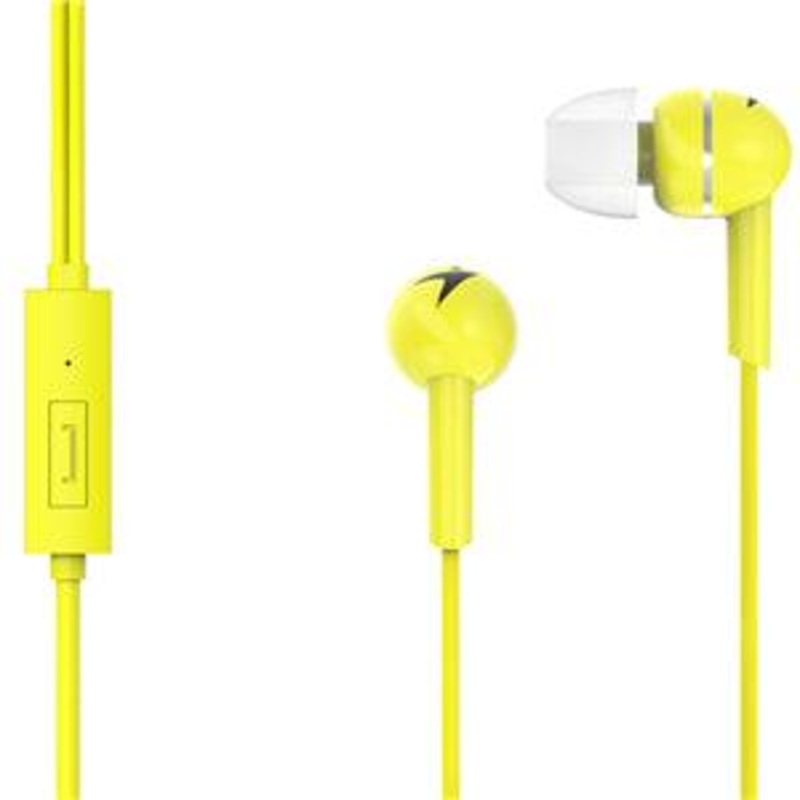 Genius HS-M300 Yellow In-Ear Headphones with Inline Mic
