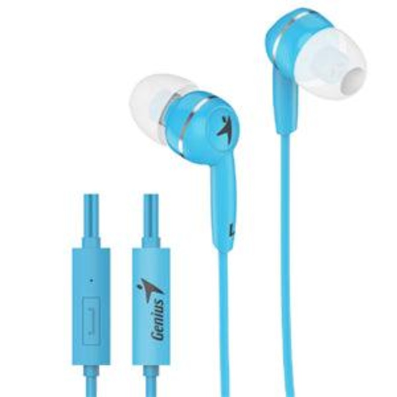 Genius HS-M320 Blue In-Ear Headphones with Inline Mic