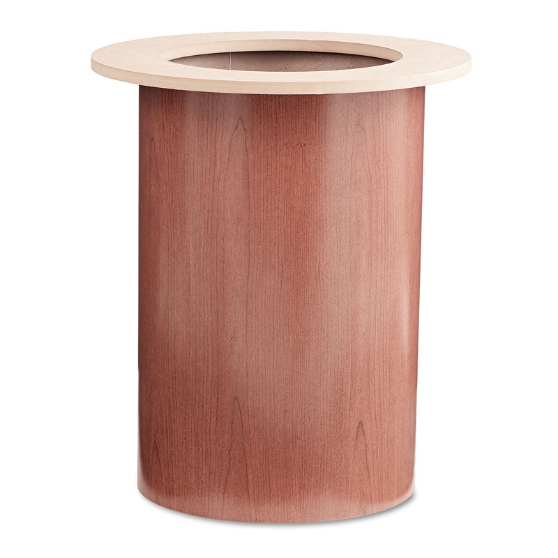Laminate Cylinder Table Base, 18″ Dia. X 28h, Bourbon Cherry