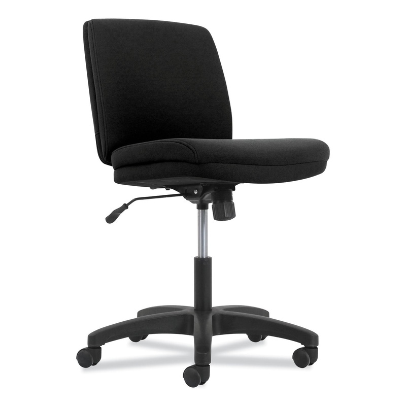 NETWORK LOW-BACK ARMLESS CHAIR, 18.7″ X 16.5″ X 21.5″, SUPPORTS UP TO 250 LBS., BLACK SEAT/BACK AND BASE