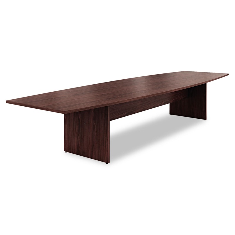 Preside Boat-Shaped Conference Table Top, 168 X 48, Mahogany