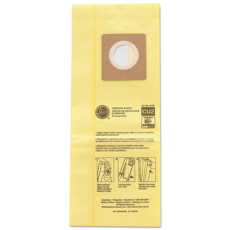 HUSHTONE VACUUM BAGS, YELLOW, 10PK/EA