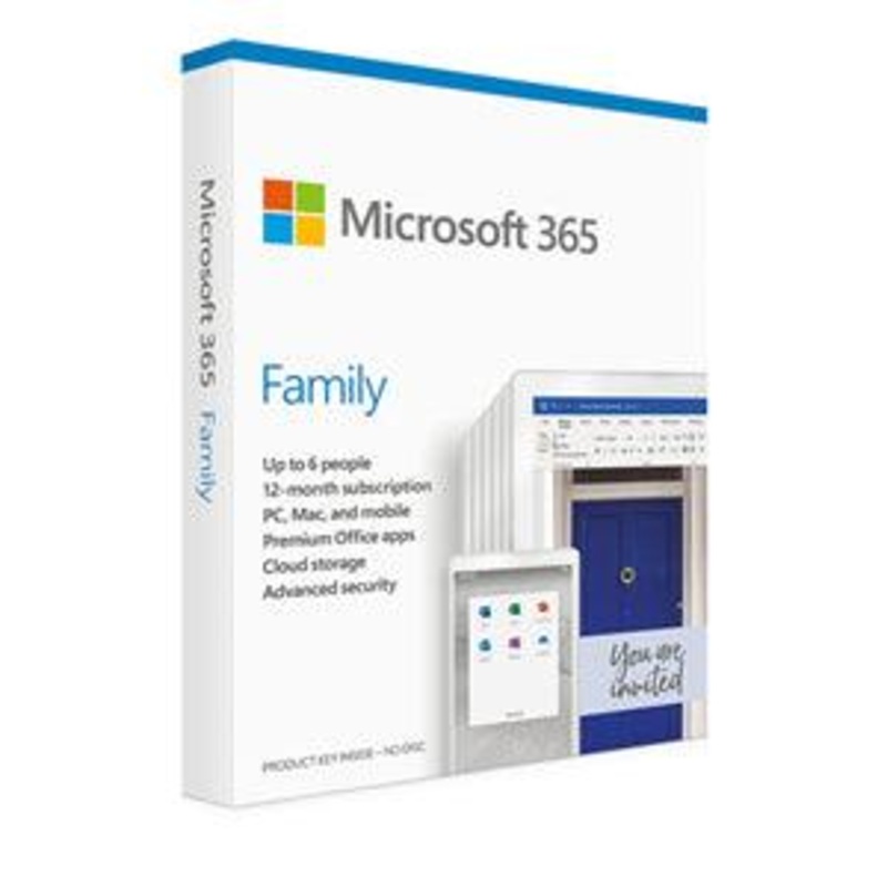 Microsoft 365 Family for 6 Users/1 Household – 1 Year